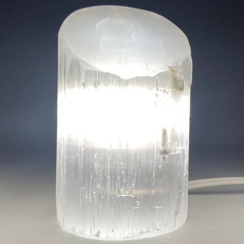 Angle Cut Selenite Lamp 5.9" 15cm with Cord Angle Cut Selenite Lamp 5.9" 15cm with Cord