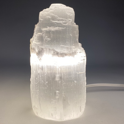 Natural Selenite Lamp 7.75" 20cm with Cord Natural Selenite Lamp 7.75" 20cm with Cord