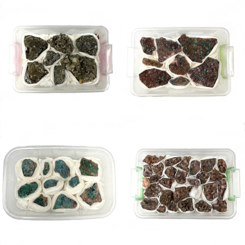 Grade A Assorted Minerals by the Box Assorted Weight Count and Size Grade A Assorted Minerals by the Box Assorted Weight Count and Size