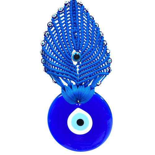 Peacock Evil Eye 4" x 8.25" Hand Made in Turkey 1 Count Assorted Color