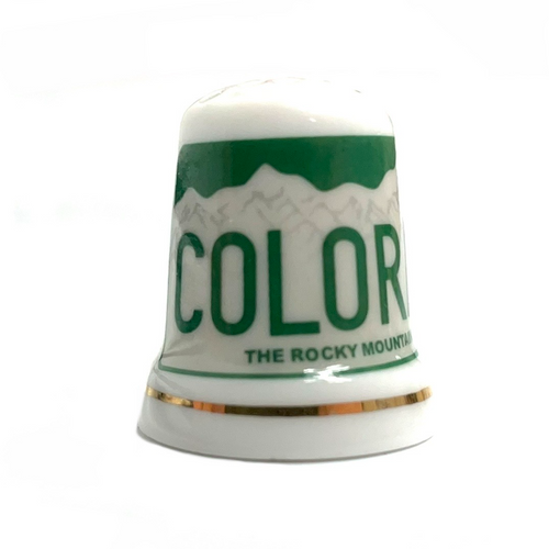 Colorado Thimble Porcelain Collectable Souvenir Colorado Thimble Porcelain Collectable Souvenir