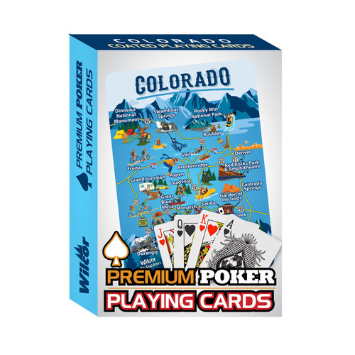 Colorado Mountain Map Premium Poker Playing Cards Colorado Mountain Map Premium Poker Playing Cards
