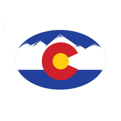 Colorado Flag Oval Sticker Colorado Flag Oval Sticker