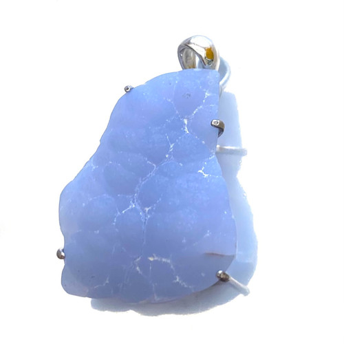 Blue Chalcedony Assorted Shape with Natural Face .21gm With Sterling Silver 1 Count Assorted Blue Chalcedony Assorted Shape with Natural Face .21gm With Sterling Silver 1 Count Assorted