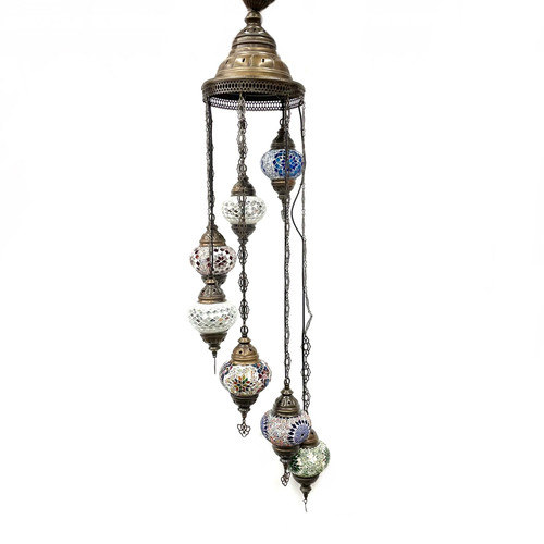 Mosaic Turkish 9 Shade Chandelier Assorted Colors Mosaic Turkish 9 Shade Chandelier Assorted Colors