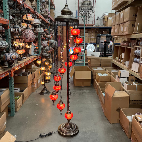 Mosaic Turkish 11 Shade Floor Lamp Assorted Colors Mosaic Turkish 11 Shade Floor Lamp Assorted Colors