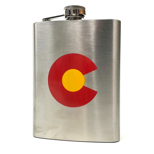 Colorado Flag Stainless Steel Flask
