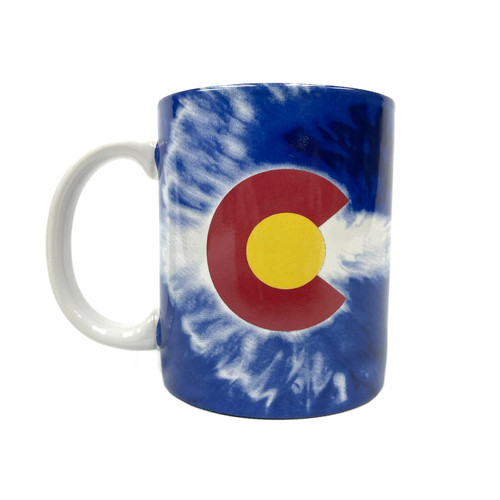 Tie Dye Colorado Flag Mug Souvineer Tie Dye Colorado Flag Mug Souvineer