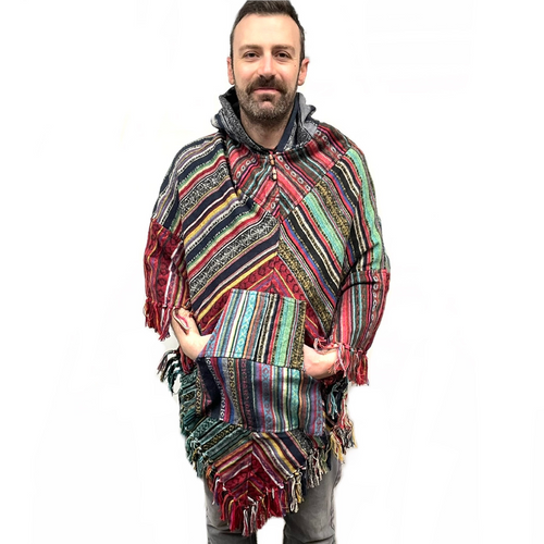 Wool Gheri Poncho From Nepal assorted Colors Wool Gheri Poncho From Nepal assorted Colors