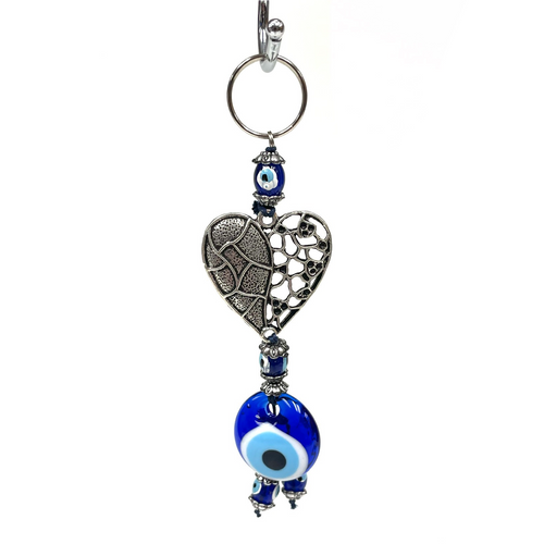 Half Hearted Lucky Evil Eye Key Ring Chain 1 Count Assorted Half Hearted Lucky Evil Eye Key Ring Chain 1 Count Assorted