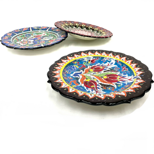 Turkish Porcelian Plate 9.85" 1 Count Assorted Colors Turkish Porcelian Plate 9.85" 1 Count Assorted Colors