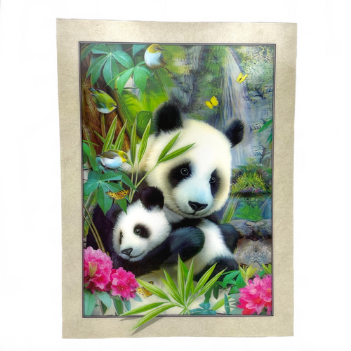 Cuddly Pandas 3D Moving Picture Lenticular Art 11.5" x 15.5" Cuddly Pandas 3D Moving Picture Lenticular Art 11.5" x 15.5"