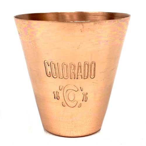 Shiny Colorado 1876 Copper Shot Glass 2.75 fl oz Shiny Colorado 1876 Copper Shot Glass 2.75 fl oz