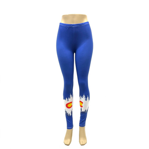 Colorado "C" in the Trees Yoga Leggings One Size Fits Most Colorado "C" in the Trees Yoga Leggings One Size Fits Most