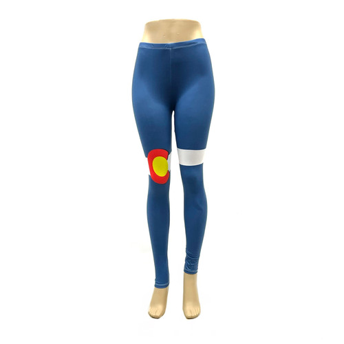 Colorado "C" on the Knee Yoga Leggings One Size Fits Most Colorado "C" on the Knee Yoga Leggings One Size Fits Most