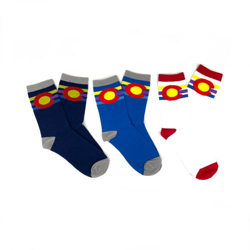 Assorted 12 Pack 70's Style Colorado Socks 1 Size Fits Most Assorted 12 Pack 70's Style Colorado Socks 1 Size Fits Most