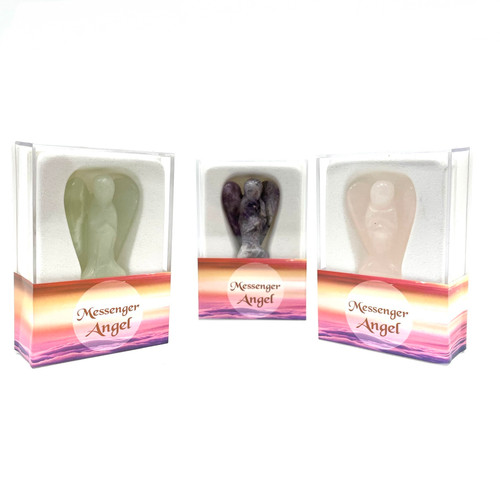Messenger Angel Stone Carving in Gift Box 1 Count Messenger Angel Stone Carving in Gift Box 1 Count