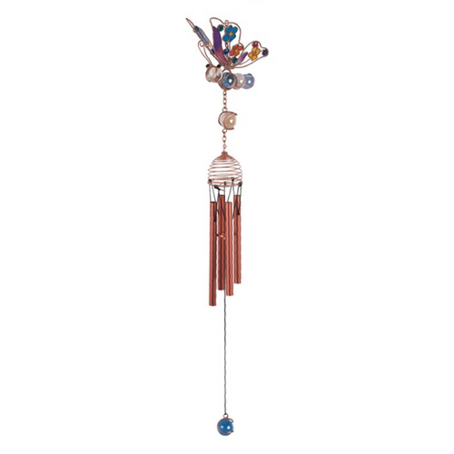 Butterfly 20"L Copper Gem Chime Butterfly 20"L Copper Gem Chime