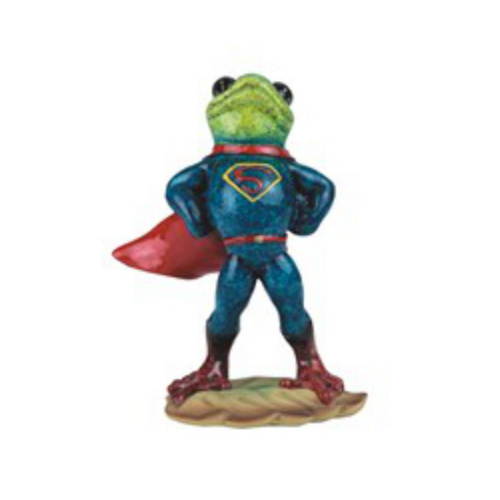 Super Frog with Cape Statue 4 3/4" H Super Frog with Cape Statue 4 3/4" H