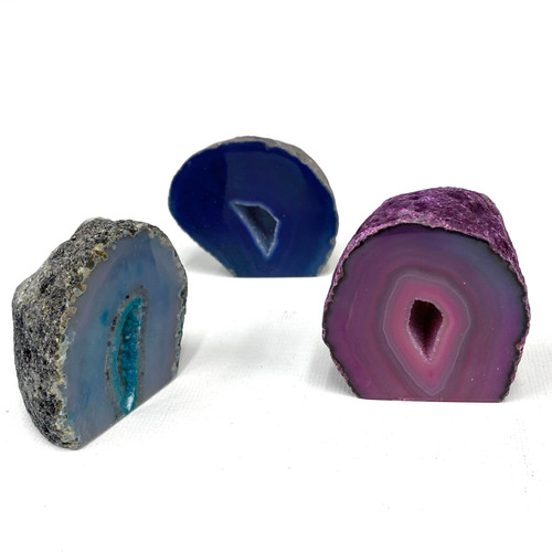Agate Geode with Base 1 Count Assorted Agate Geode with Base 1 Count Assorted