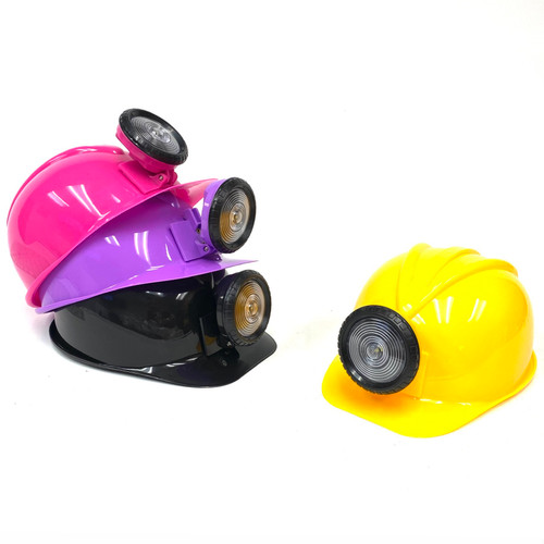 Children's Miner Helmet Plastic Hard Hat 1 Count Assorted Color - Toy Children's Miner Helmet Plastic Hard Hat 1 Count Assorted Color - Toy