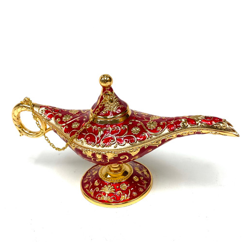 Brass and Enamel Aladdin Genie Lamp 1 Count Assorted Color