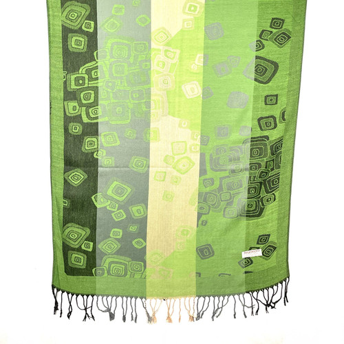 Lime Green Crazy Eyes Pashmina Scarf Lime Green Crazy Eyes Pashmina Scarf