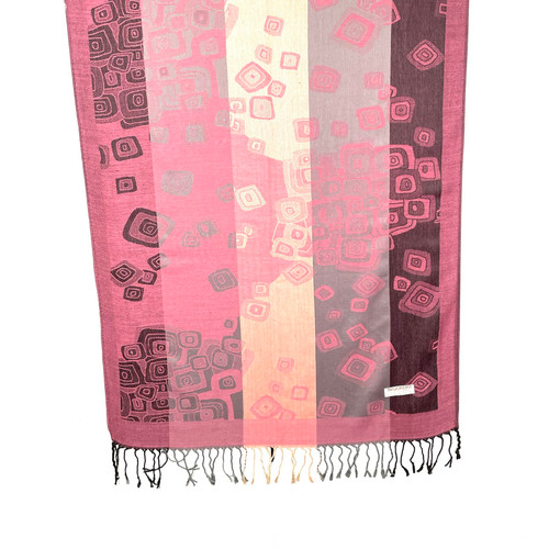 Radish Pink Crazy Eyes Pashmina Scarf Radish Pink Crazy Eyes Pashmina Scarf