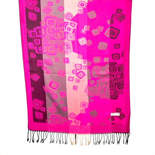 Hot Pink Crazy Eyes Pashmina Scarf Hot Pink Crazy Eyes Pashmina Scarf