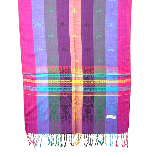 Tiles and Arches Primary Purple Base Pashmina Scarf Tiles and Arches Primary Purple Base Pashmina Scarf