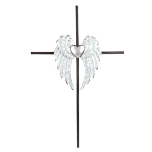 Angel Wings Cross Wall Piece 12.5" Angel Wings Cross Wall Piece 12.5"