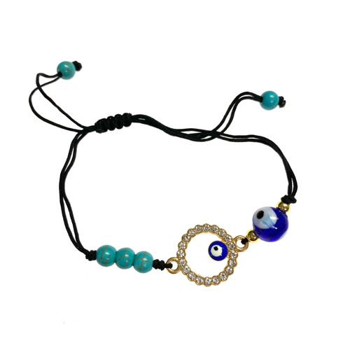 Black String Evil Eye Bracelet Black String Evil Eye Bracelet