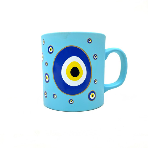 Evil Circle Eyes Light Blue Coffee Mug Cup 1.5 Cup Evil Circle Eyes Light Blue Coffee Mug Cup 1.5 Cup