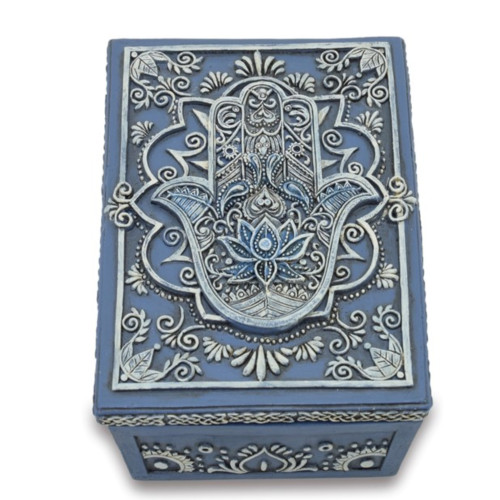 Fatimas Hand Buddha Palm Tarot Card Box 5" Fatimas Hand Buddha Palm Tarot Card Box 5"