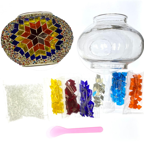 Turkish Mosaic Hobby Bead Kit with Glass Shade B2 3.75" x 4.75" - 1 Shade and 1 Random Bead Pack Turkish Mosaic Hobby Bead Kit with Glass Shade B2 3.75" x 4.75" - 1 Shade and 1 Random Bead Pack