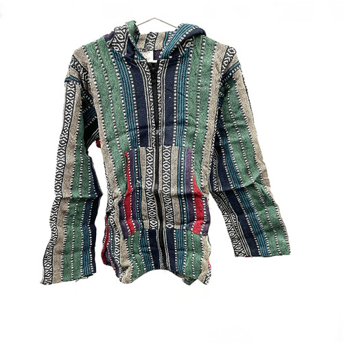 Baja Zipper Jacket Blue and Off White Baja Zipper Jacket Blue and Off White