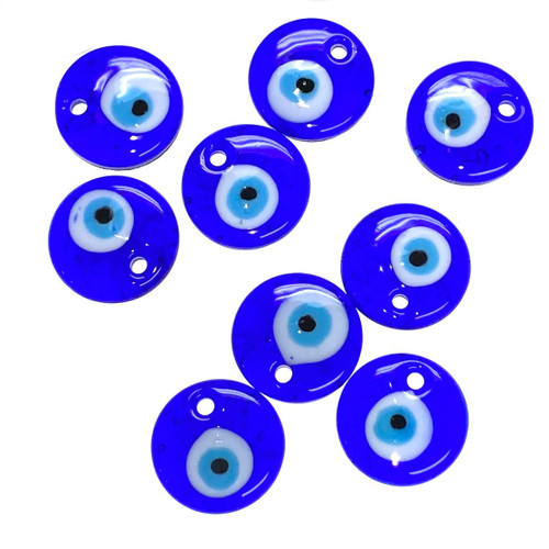 Solid Glass Evil Eye Bead 2.5cm 1" 1 Count Solid Glass Evil Eye Bead 2.5cm 1" 1 Count