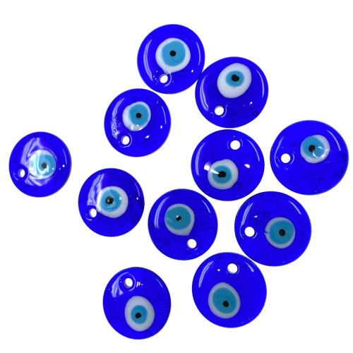 Solid Glass Evil Eye Bead 3cm 1.15" 1 Count Solid Glass Evil Eye Bead 3cm 1.15" 1 Count