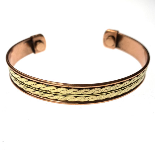 Gold Chain - Handmade Copper Bracelet with Magnetic Field 5617 Gold Chain - Handmade Copper Bracelet with Magnetic Field 5617