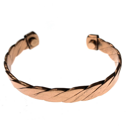 Flattened Chain - Handmade Copper Bracelet with Magnetic Field 5611 Flattened Chain - Handmade Copper Bracelet with Magnetic Field 5611