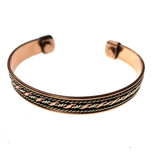 Gold Weave - Handmade Copper Bracelet with Magnetic Field 5609 Gold Weave - Handmade Copper Bracelet with Magnetic Field 5609