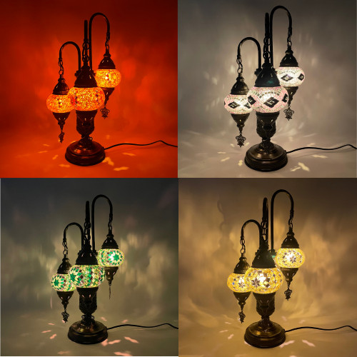 3 Mosaic Shade Lamp Table Lamp 1 Count Assorted 3 Mosaic Shade Lamp Table Lamp 1 Count Assorted