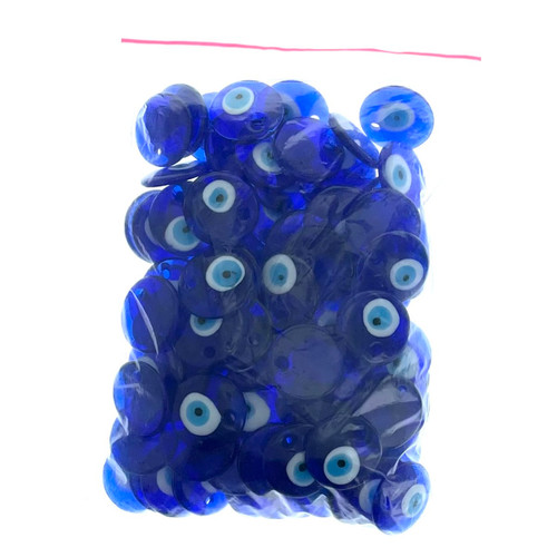 100 Pack 2.5cm Glass Evil Eye Beads 100 Pack 2.5cm Glass Evil Eye Beads