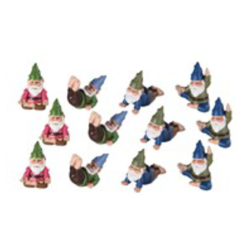 Mini Yoga Gnome Set of 12 x 1.75" Mini Yoga Gnome Set of 12 x 1.75"