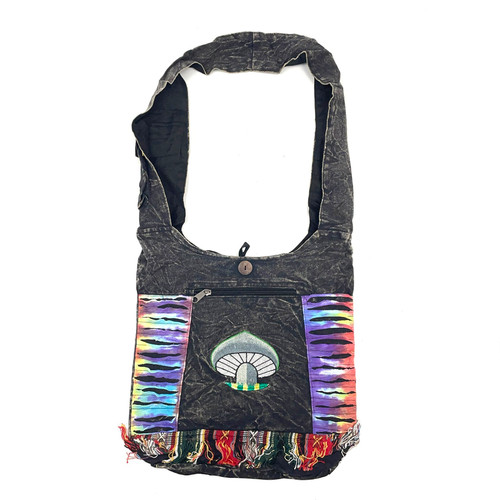 Cotton Mushroom Embroidered Cross Body Bag Cotton Mushroom Embroidered Cross Body Bag