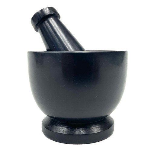 Black 3" Soapstone Mortar and Pestle Black 3" Soapstone Mortar and Pestle