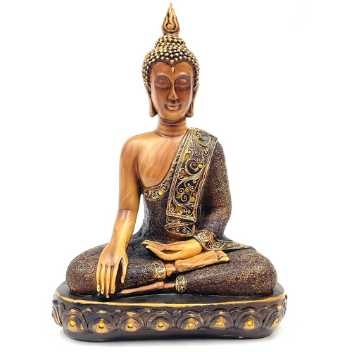 Praying Buddha Poly Statue 12"x15" Praying Buddha Poly Statue 12"x15"