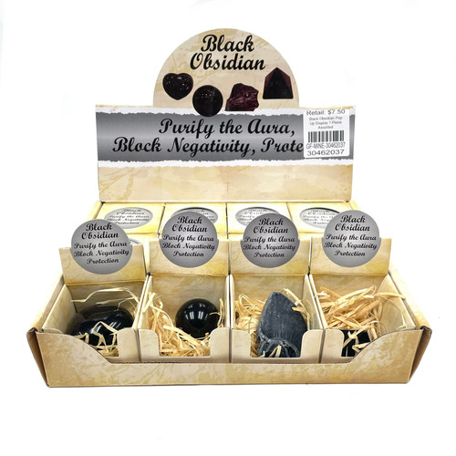 Black Obsidian Pop Up Display 1 Piece Assorted Black Obsidian Pop Up Display 1 Piece Assorted