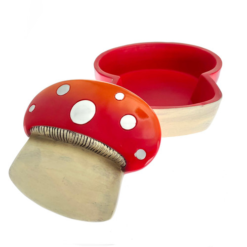 Fat Red Amanita Muscaria  Trippy Mushroom Stash Box 6"