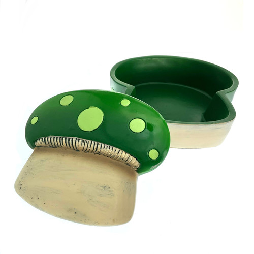 Green Trippy Mushroom Stash Box 6" Green Trippy Mushroom Stash Box 6"